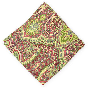 Decker: Silk/Wool Pocket Square - Coral