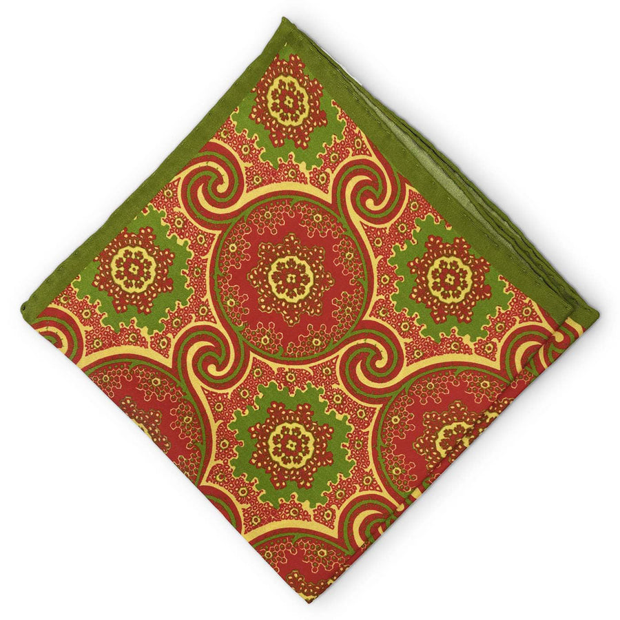 Hoge: Silk Pocket Square - Green