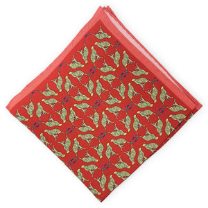 Jaguar: Silk Pocket Square - Red