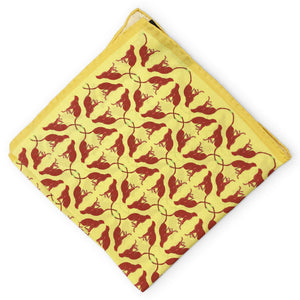 Jaguar: Silk Pocket Square - Yellow