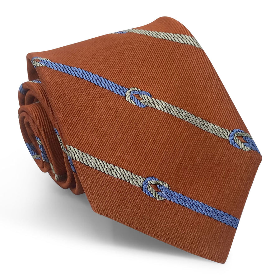 Knotted Stripe: Tie - Orange