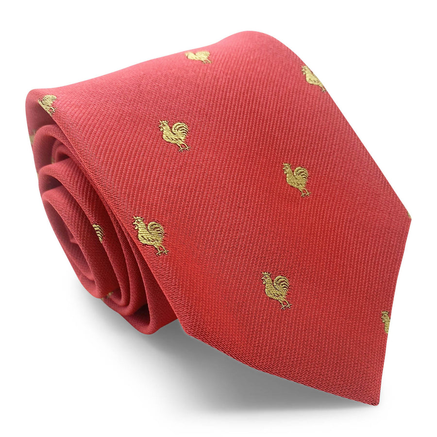 Rooster: Tie - Coral