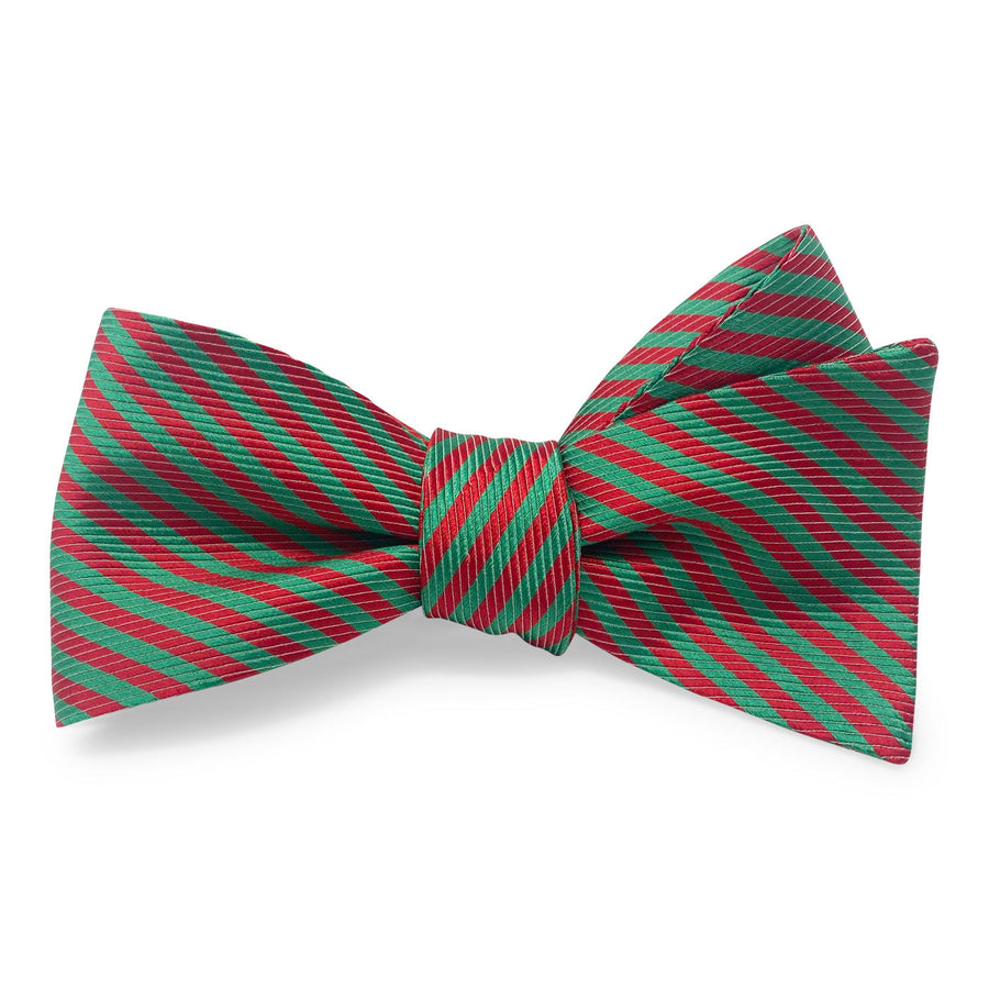 Christmas Stripes: Bow - Red/Green