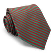 Load image into Gallery viewer, Thin Stripes: Tie - Dark Green/Red

