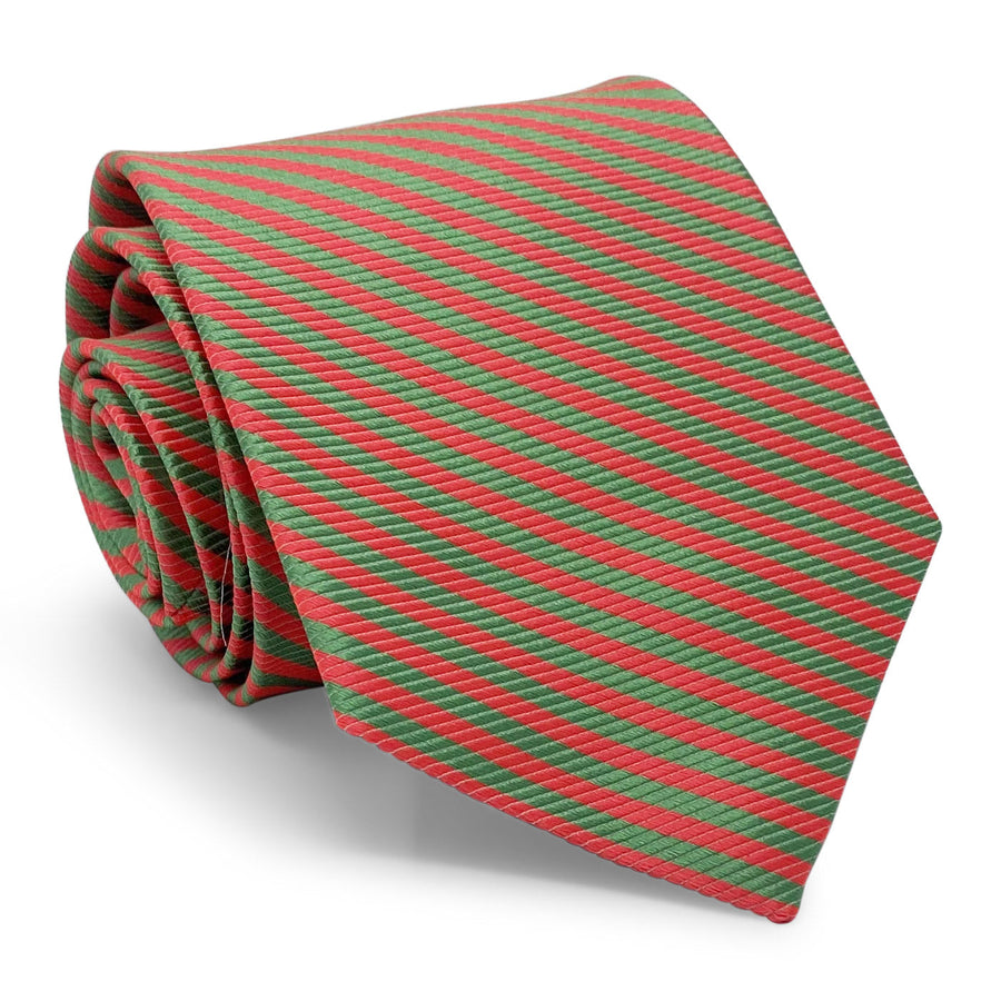 Thin Stripes: Tie - Red/Green