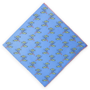 Pesce: Silk Pocket Square - Blue