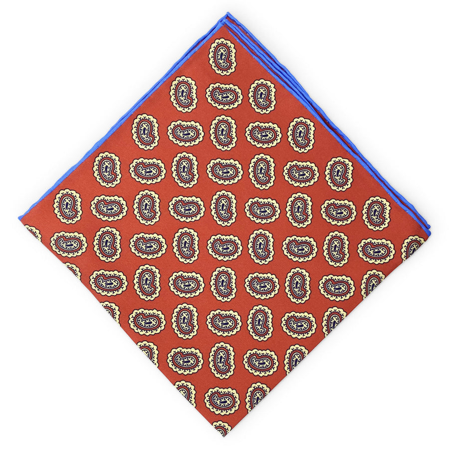 Grande Pine: Silk Pocket Square - Red