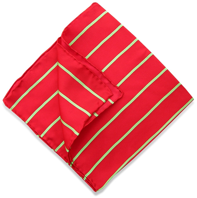 American Made Collared Greens Pocket Squares Red Made in the USA