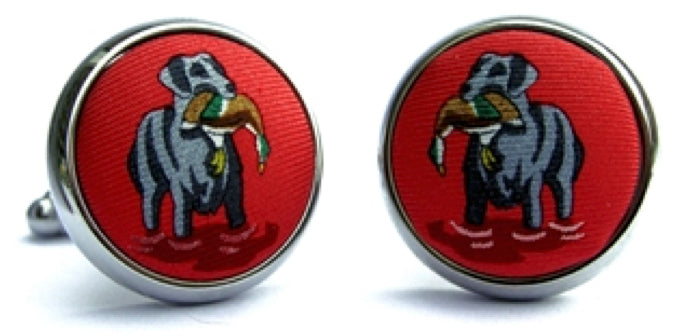 Duck Dogs: Cufflinks - Red w/ Black