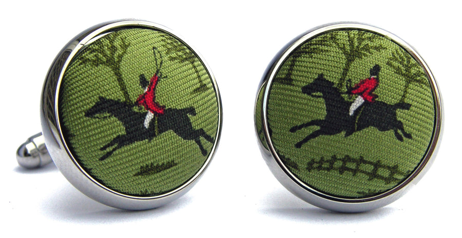 Fox Hunt: Cufflinks - Olive