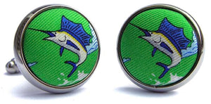 Blue Marlin: Cufflinks - Lime