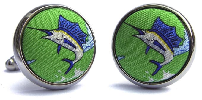 Blue Marlin: Cufflinks - Lime