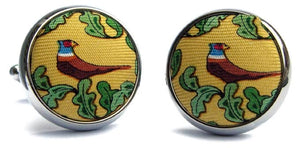 Pheasant Run: Cufflinks - Gold