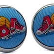 Load image into Gallery viewer, Hoop Dreams: Cufflinks - Blue
