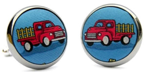 Dogs Love Trucks: Cufflinks - Blue