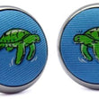 Load image into Gallery viewer, Sea Turtle Surprise: Cufflinks - Blue
