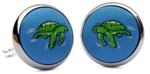 Sea Turtle Surprise: Cufflinks - Blue