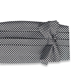 Houndstooth: Cummerbund Set - Black/White