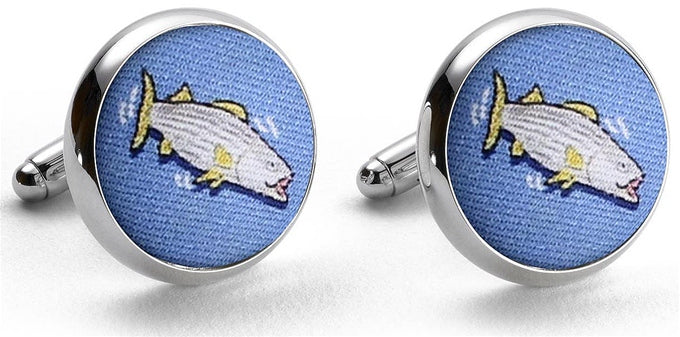 Hook, Line & Stripers: Cufflinks - Blue