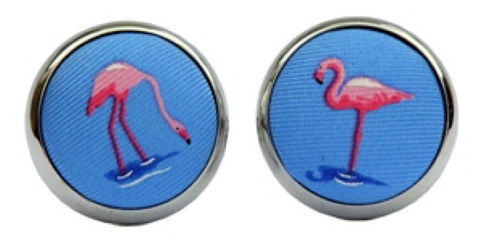 Flamingo Flamenco: Cufflinks - Blue