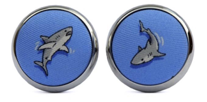 Shark Week: Cufflinks - Blue