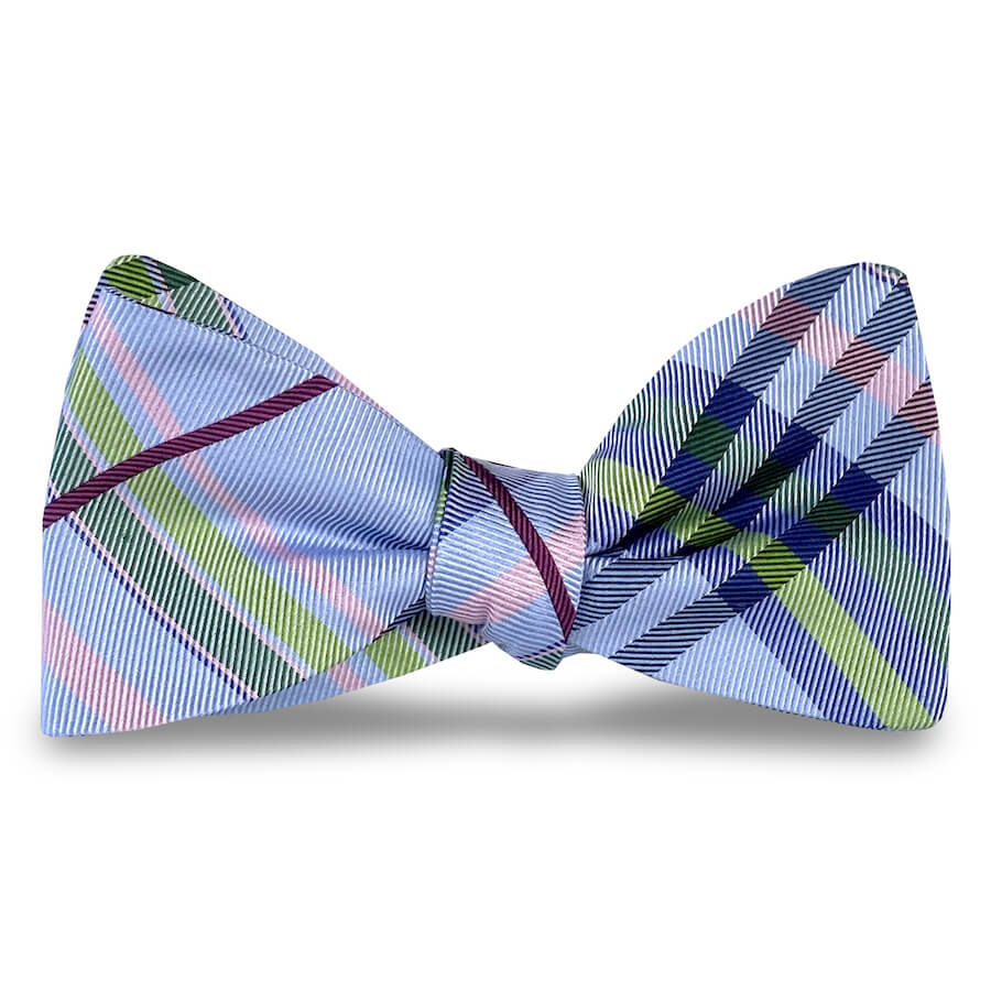 Neapolitan Plaid: Bow Tie - Blue