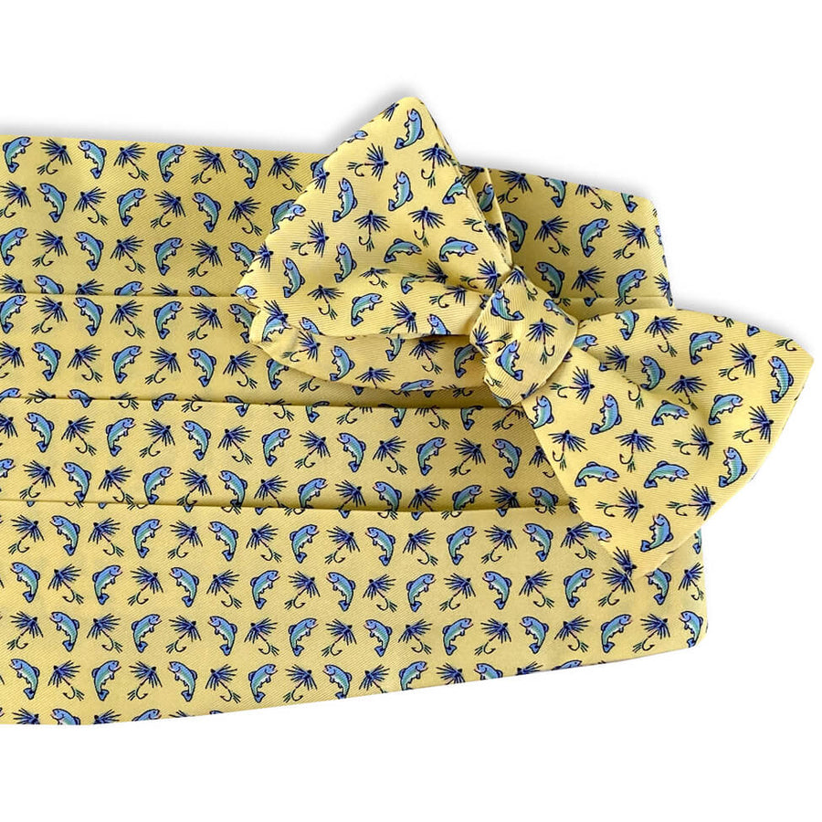 Gone Fishin': Cummerbund Set - Yellow