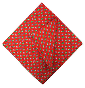 American Made Collared Greens Pocket Squares Red Made in the USA