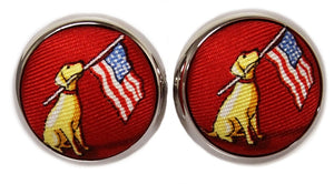 Dogs Love America: Cufflinks - Red