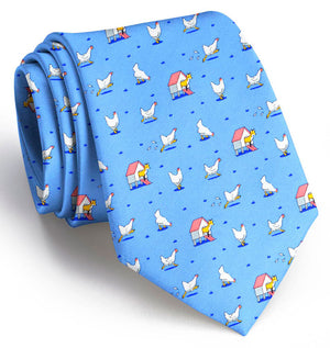 Fox in the Hen House: Tie - Blue