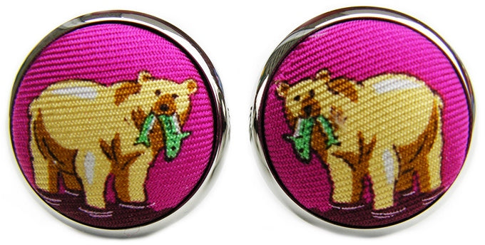 Bear Necessities: Cufflinks - Magenta