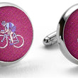 Load image into Gallery viewer, Cyclist: Cufflinks - Fuchsia
