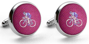 Cyclist: Cufflinks - Fuchsia