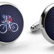 Load image into Gallery viewer, Cyclist: Cufflinks - Navy
