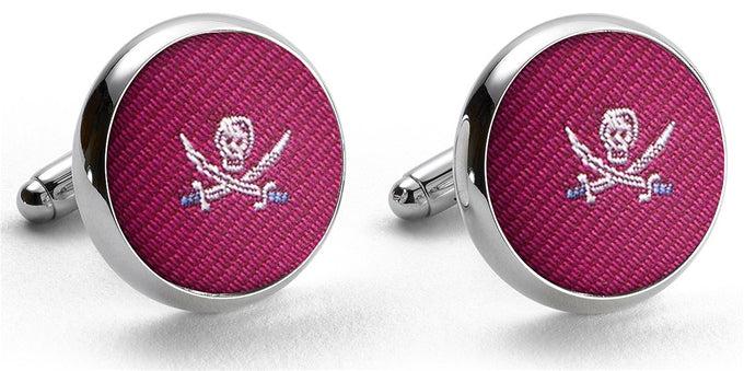 Jolly Roger: Cufflinks - Fuchsia