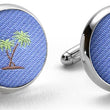 Load image into Gallery viewer, Palm Trees: Cufflinks - Blue
