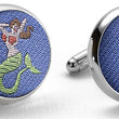 Load image into Gallery viewer, American Made Collared Greens Cufflinks - Silk Made in the USA
