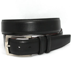 Italian Burnished Calfskin: Belt - Black