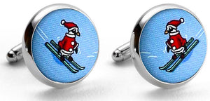 Black Diamond Penguin: Cufflinks - Blue