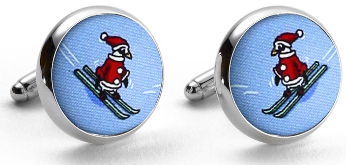 Black Diamond Penguin: Cufflinks - Blue