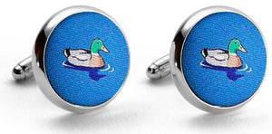 Downward Duck: Cufflinks - Blue