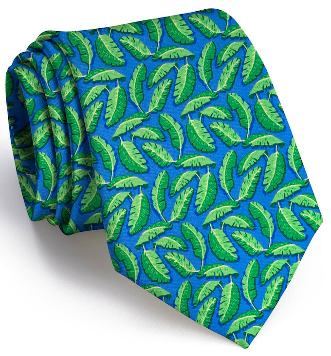 Palm Place: Tie - Mid-Blue