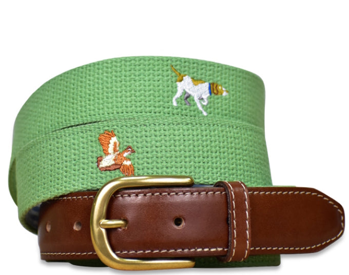 Good Point: Embroidered Belt - Sage