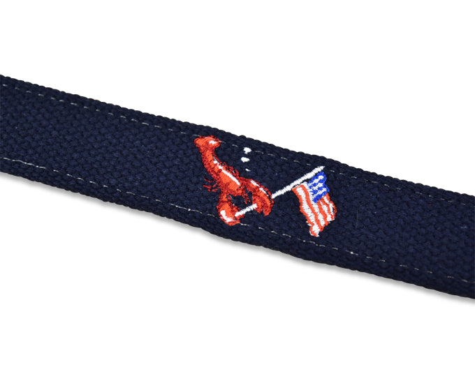 Patriotic Pinchers: Embroidered Belt - Navy