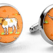 Load image into Gallery viewer, Longhorn Country: Cufflinks - Orange
