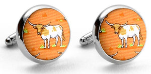 Longhorn Country: Cufflinks - Orange