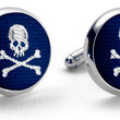 Load image into Gallery viewer, Skull &amp; Crossbones: Woven Silk Cuffllinks - Navy

