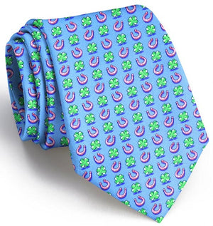 Lucky Horseshoe: Tie - Light Blue