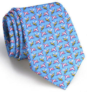 Birds and the Bees: Tie - Light Blue