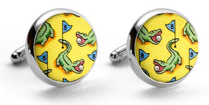 Hazard on Eight: Cufflinks - Yellow/Blue